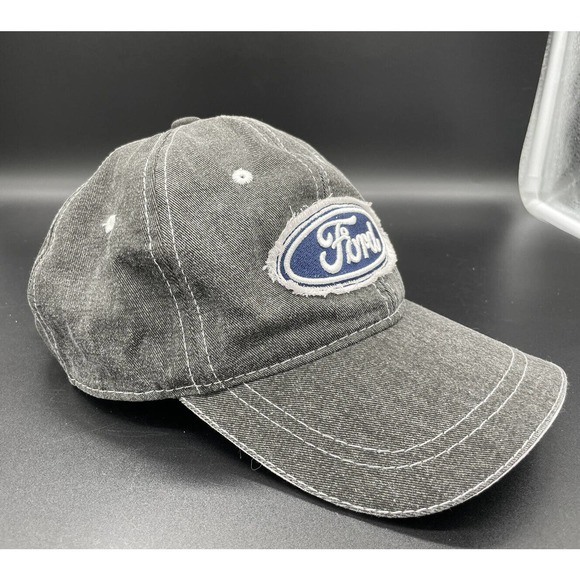 Ford Hat Cap Strap Back Grey Blue Logo Casual Mens Baseball Cap - Picture 2 of 7